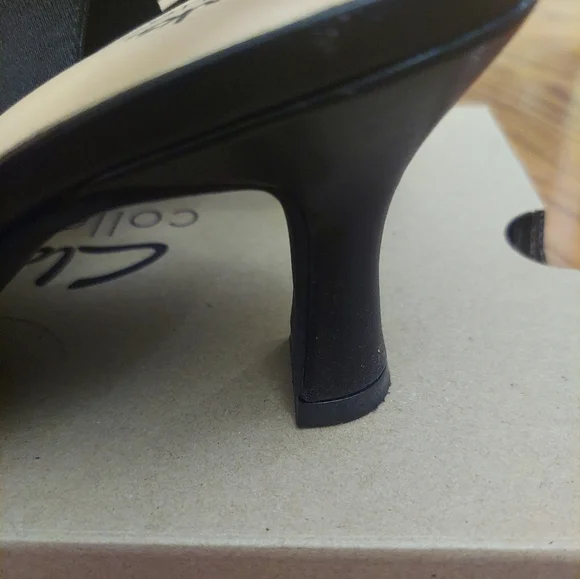 Clarks Women's Black Slingback Heels - Picture 3 of 5